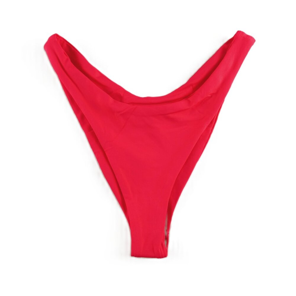 L*Space Cabana Cheeky Bikini Bottom Women's Size XS Hot Cherry Pink Swim